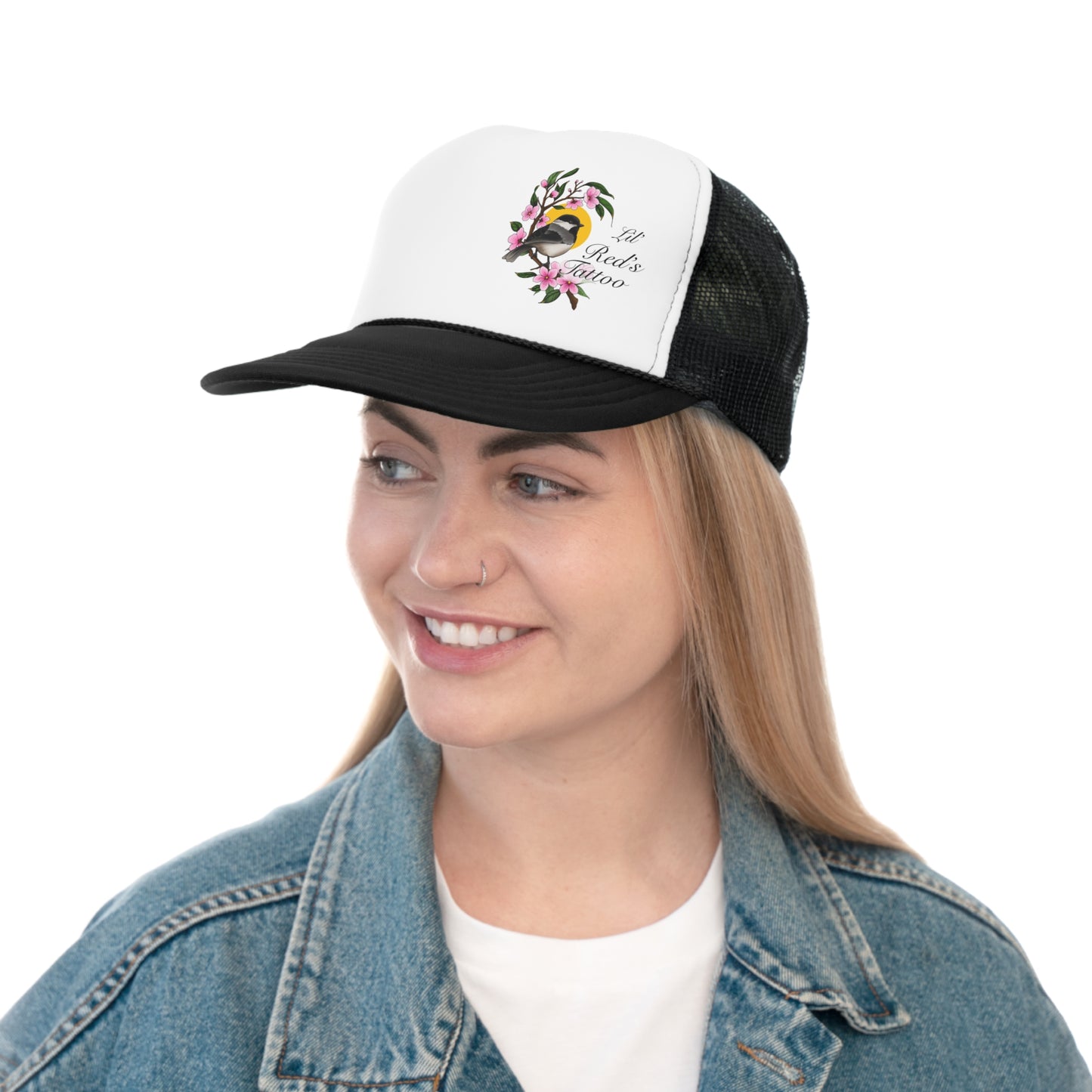 Chickadee Blossom Trucker Hat