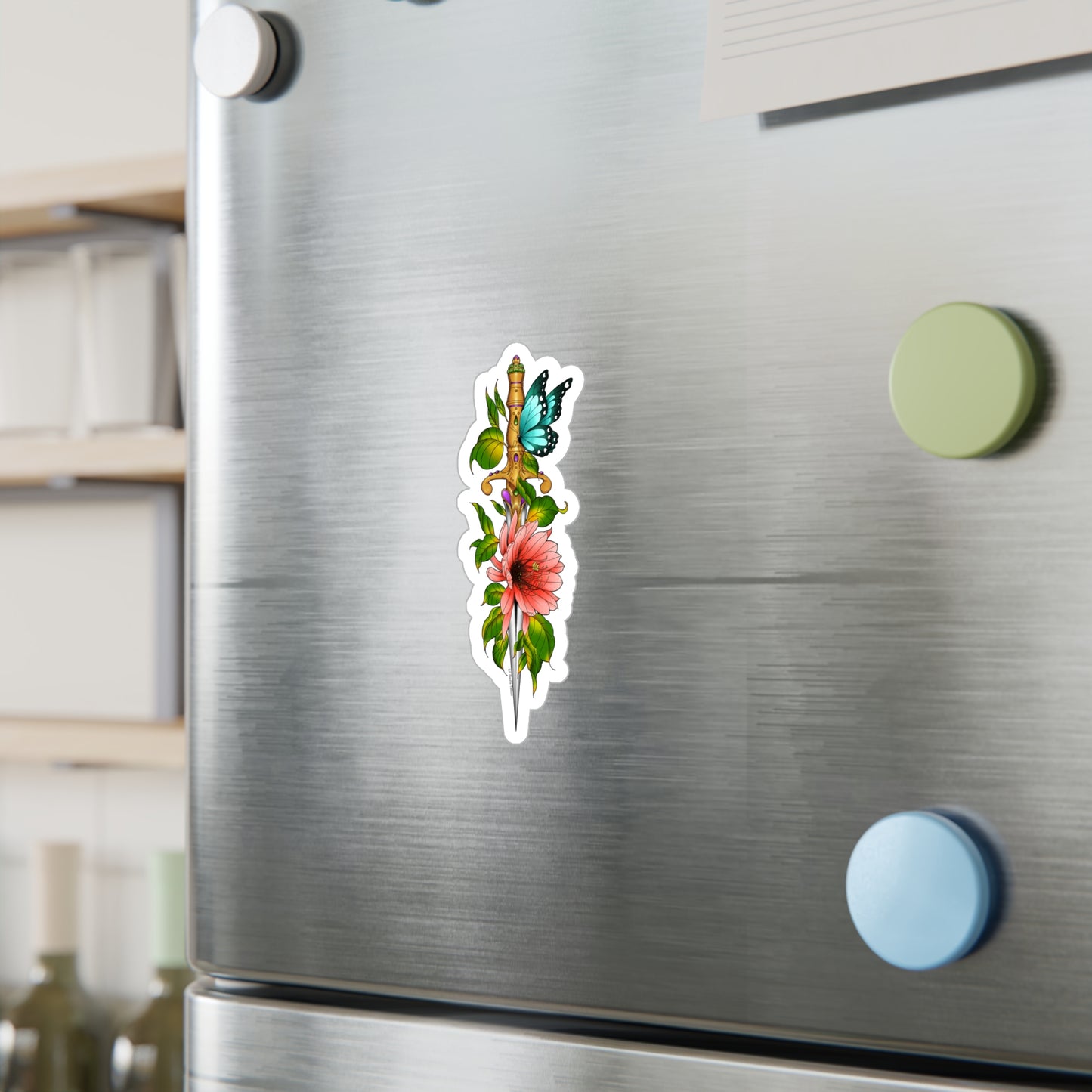Blooming Dagger Vinyl Sticker