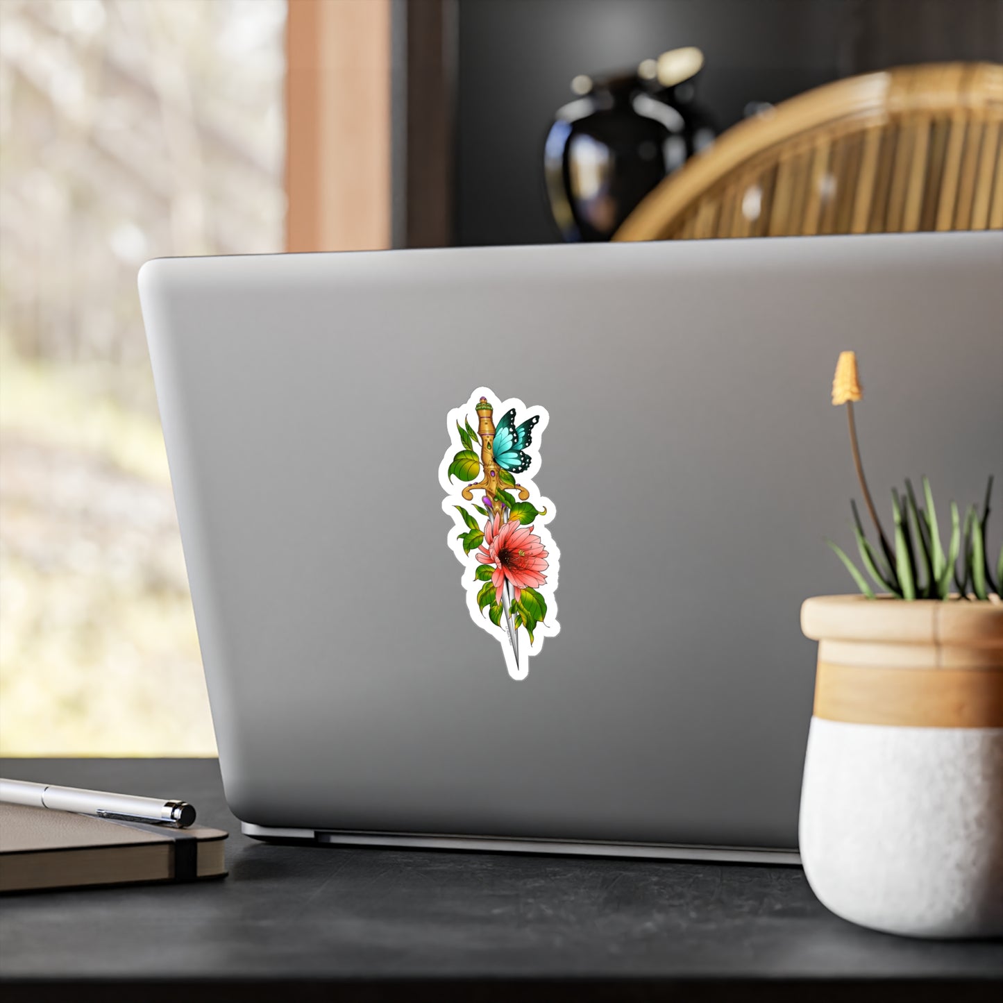 Blooming Dagger Vinyl Sticker